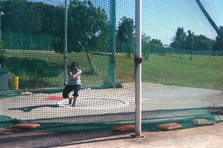 Victoria Practicing Hammer Throw